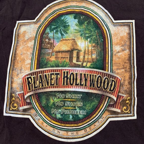 Vintage 1998 Planet Hollywood Orlando Florida Tee Jimmy Buffet Island Va… - Picture 9 of 15
